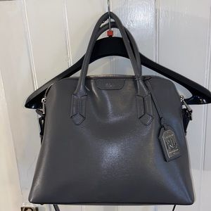 Ralph Lauren Leather Grey Purse